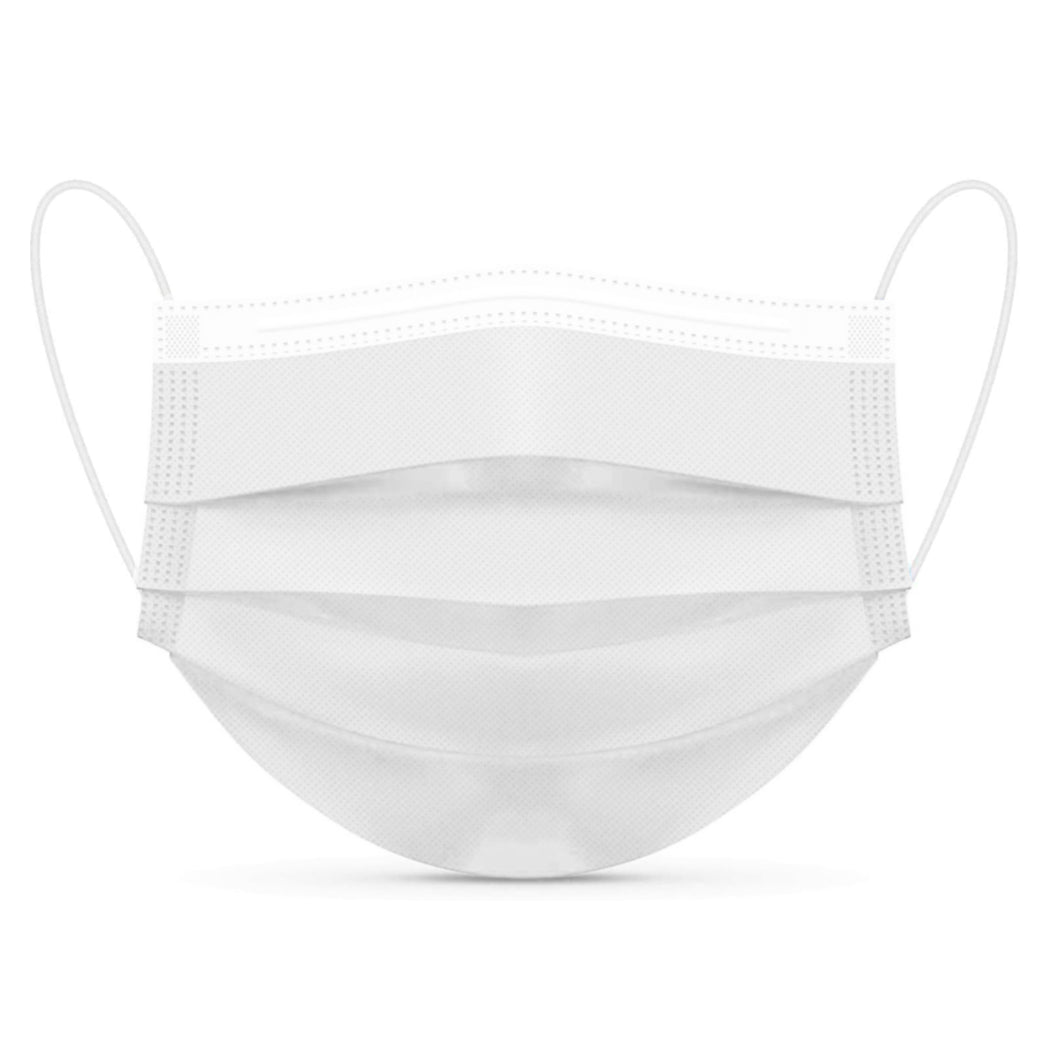 Disposable 3 Ply White Safety Face Masks